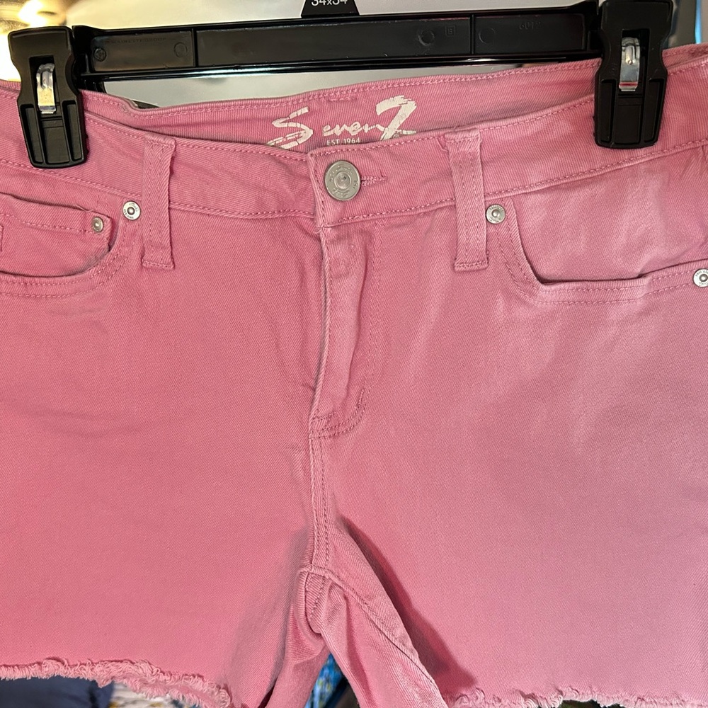 Seven7 Women's Vibrant Pink Jean Shorts